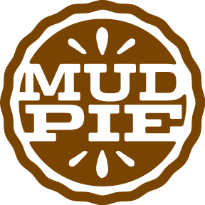 Mud Pie Creative Lab's primary pie-shaped logo in brown